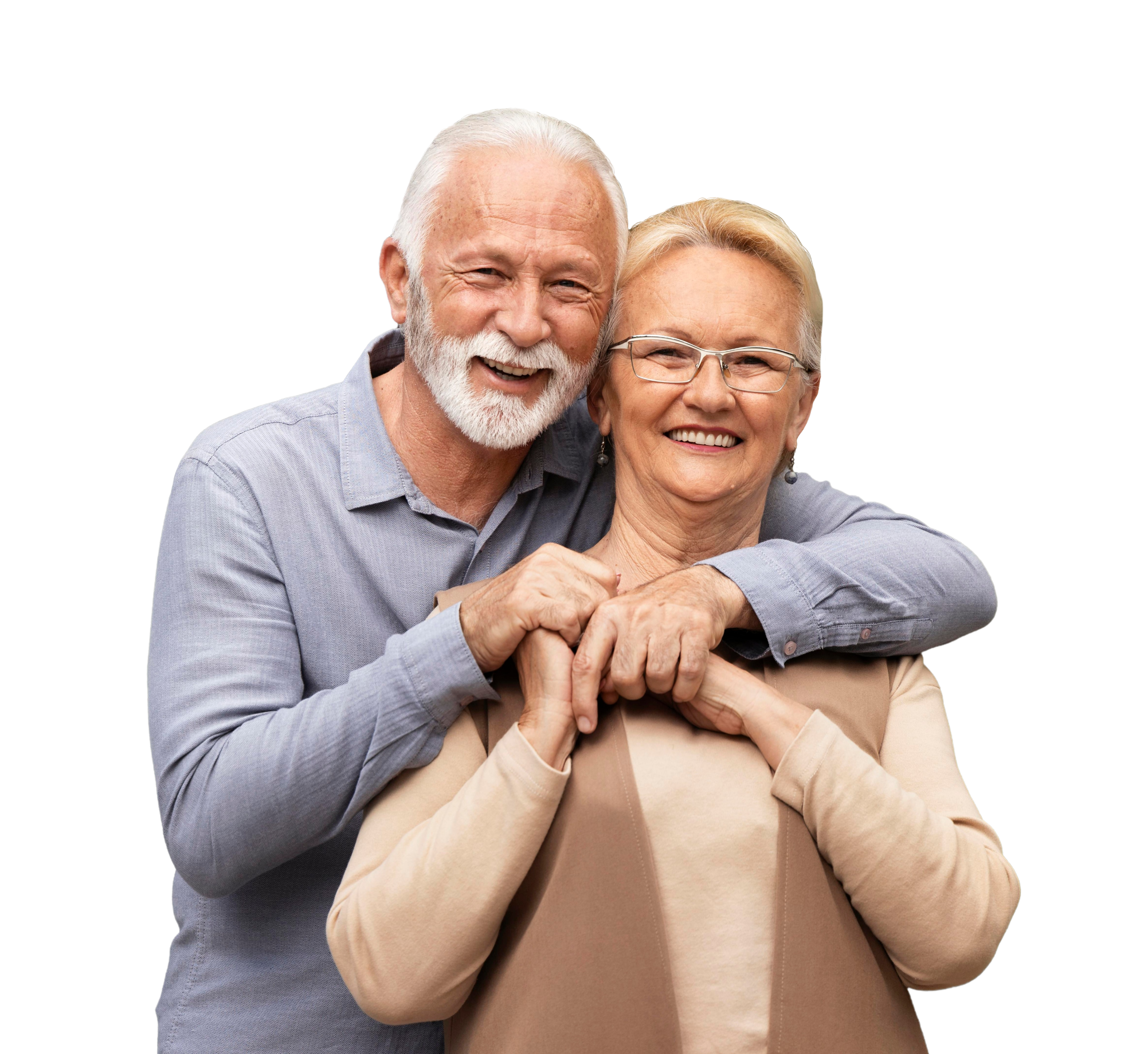AI-simulated actor portrayal of an older couple